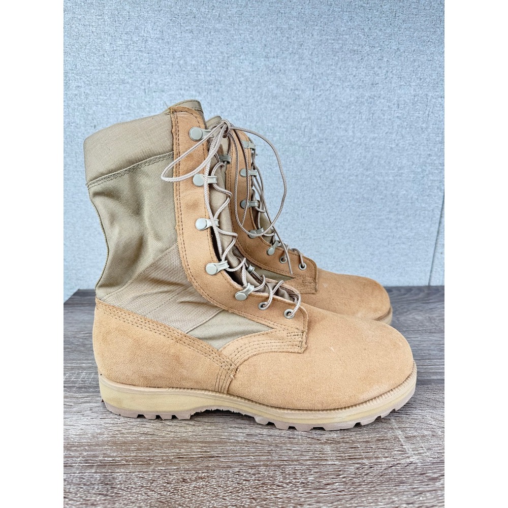 US Military Combat Boots 11 XW Coyote Tan Suede Hot Weather Vibram Sole Army